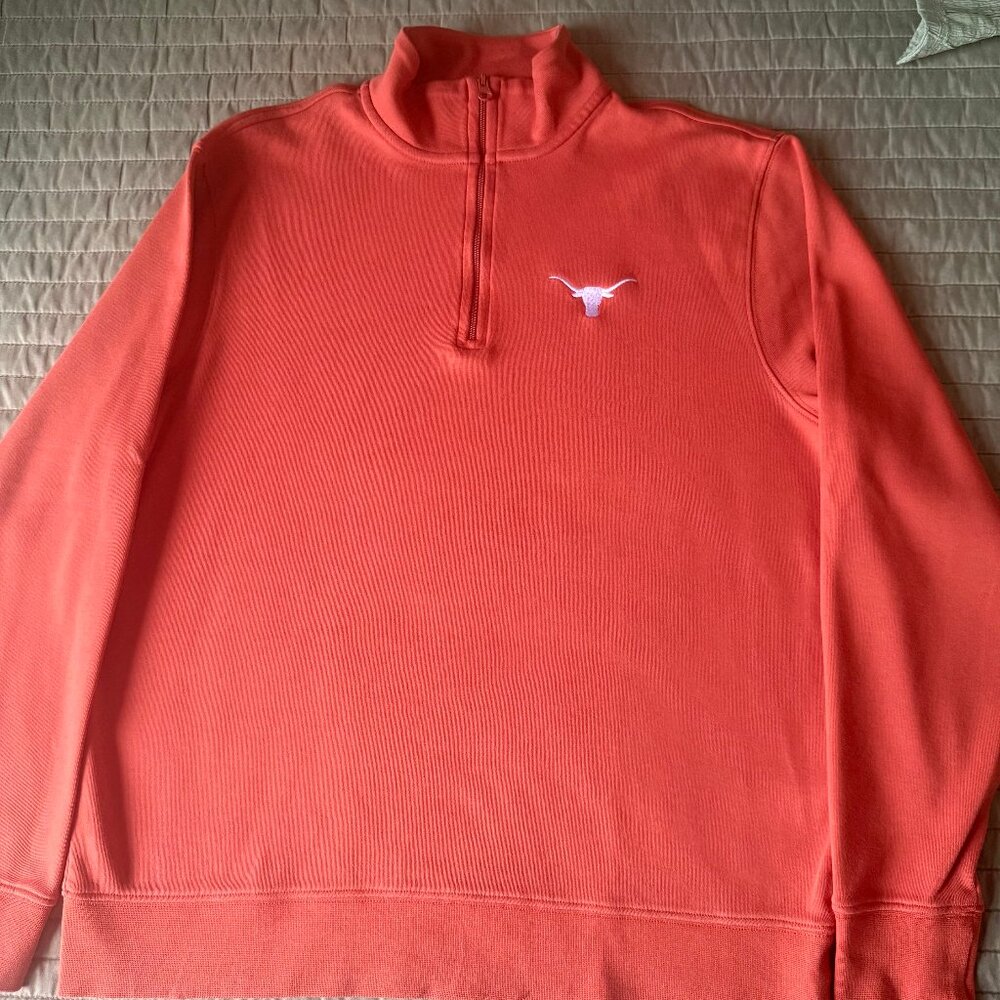 Vineyard Vines Orange Texas Longhorns Men's Small Full Sleeve Collared T-Shirt